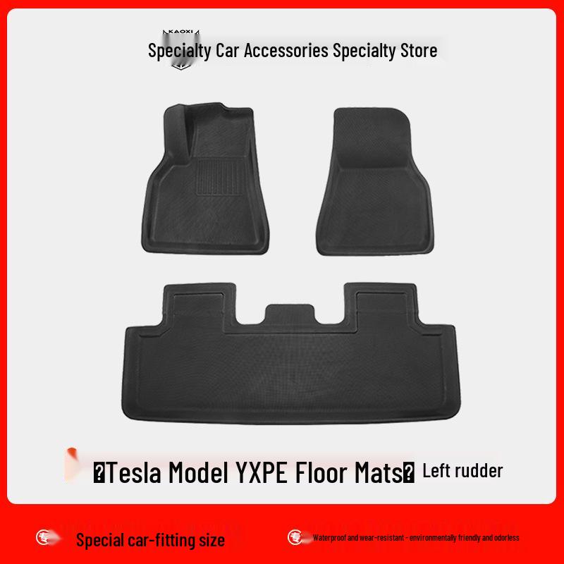 Eco-Friendly Waterproof XPE Car Floor Mats & Odorless Trunk Mat for Tesla Model 3/Y (L/R Drive)