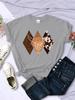 Kawaii Woman TShirts Cowboy Style Pattern Printed Short Sleeve Breathable ONeck Soft Tee Shirts Summer Street Female Clothes