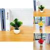 Artificial Green Plant Small Bonsai With Injection Molded Plastic Flowers For Desk Decor
