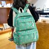 Women Dot Print Backpack Campus Small Floral Student Schoolbag Lightweight Travel Backpack
