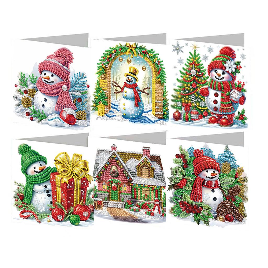 Diy Christmas Decoration Diamond Cartoon Greeting Cards, Gift Greetings, Handmade Decoration Paintings