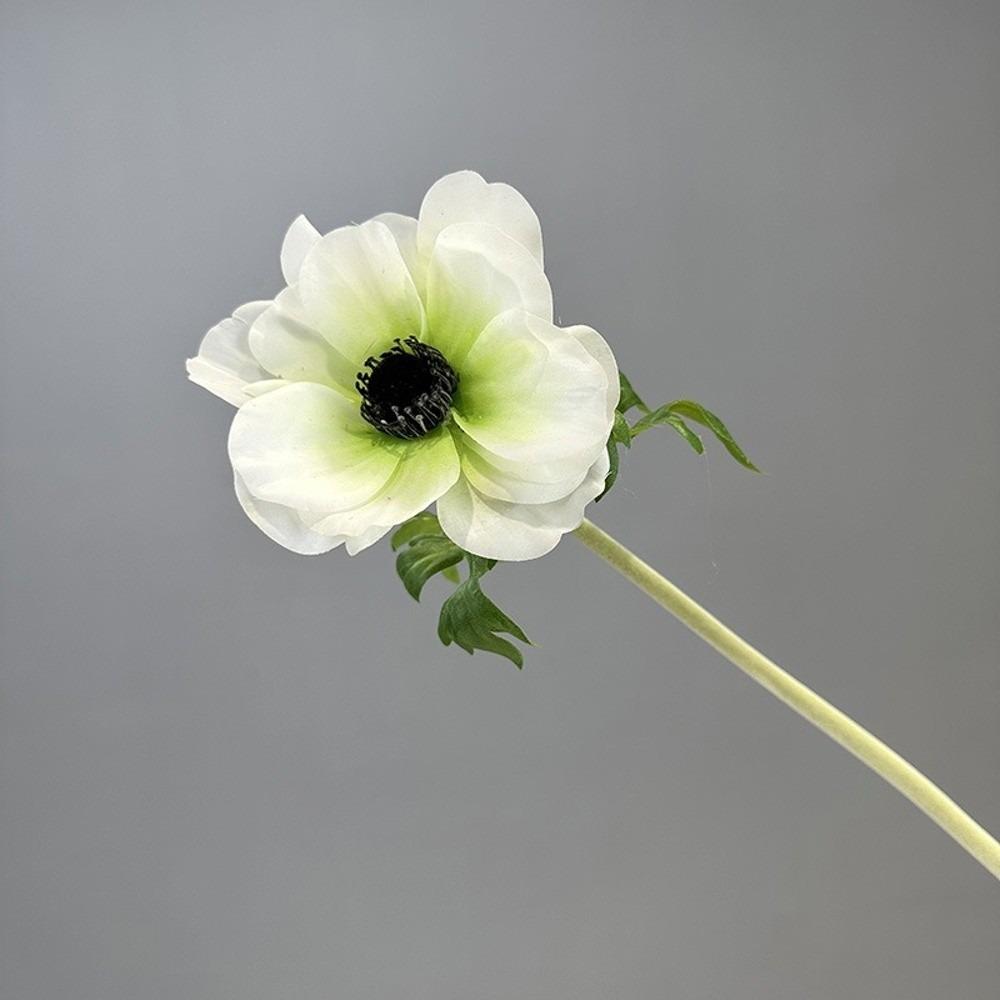 Silberner Lotusblütenzweig Künstliche Anemone Heimdekoration Simulationsblume Innenraumdekoration