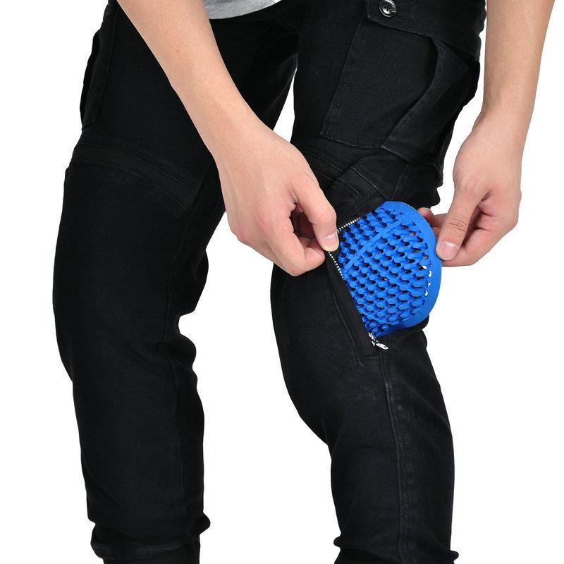 Motorcycle riding jeans casual locomotive anti-drop and windproof Kevlar tooling pants men's four-season protective gear adjustable