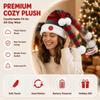 Electric Swing Christmas Hat Plush Moving Santa Hat Fun Plush Christmas Cap  Photo Shooting