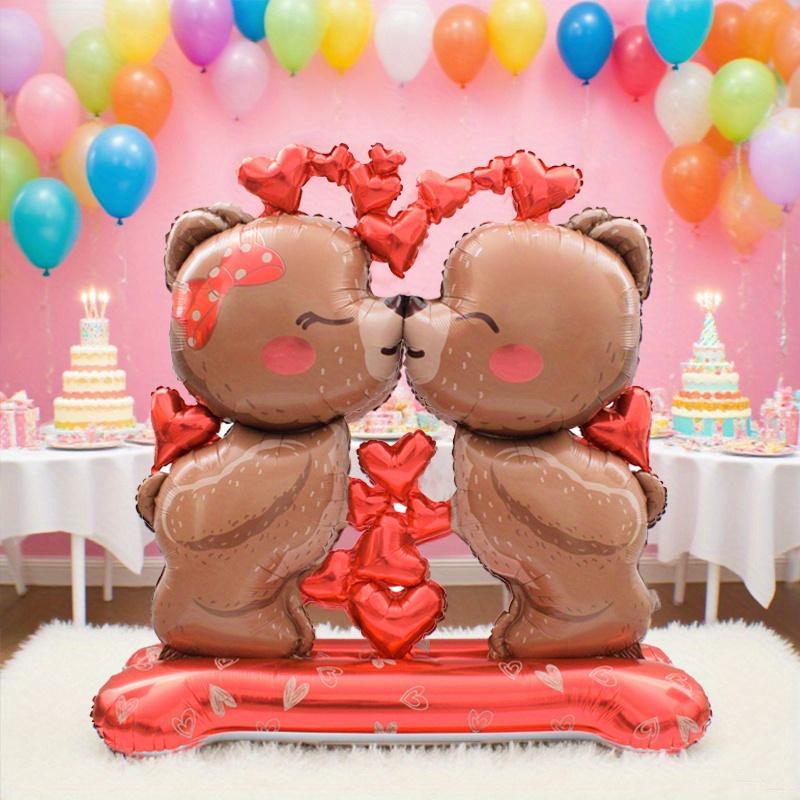 1/2pcs Large Standing Valentine's Day Bear Balloon, Suitable for Valentine's Day Party Decorations, Wedding Decorations