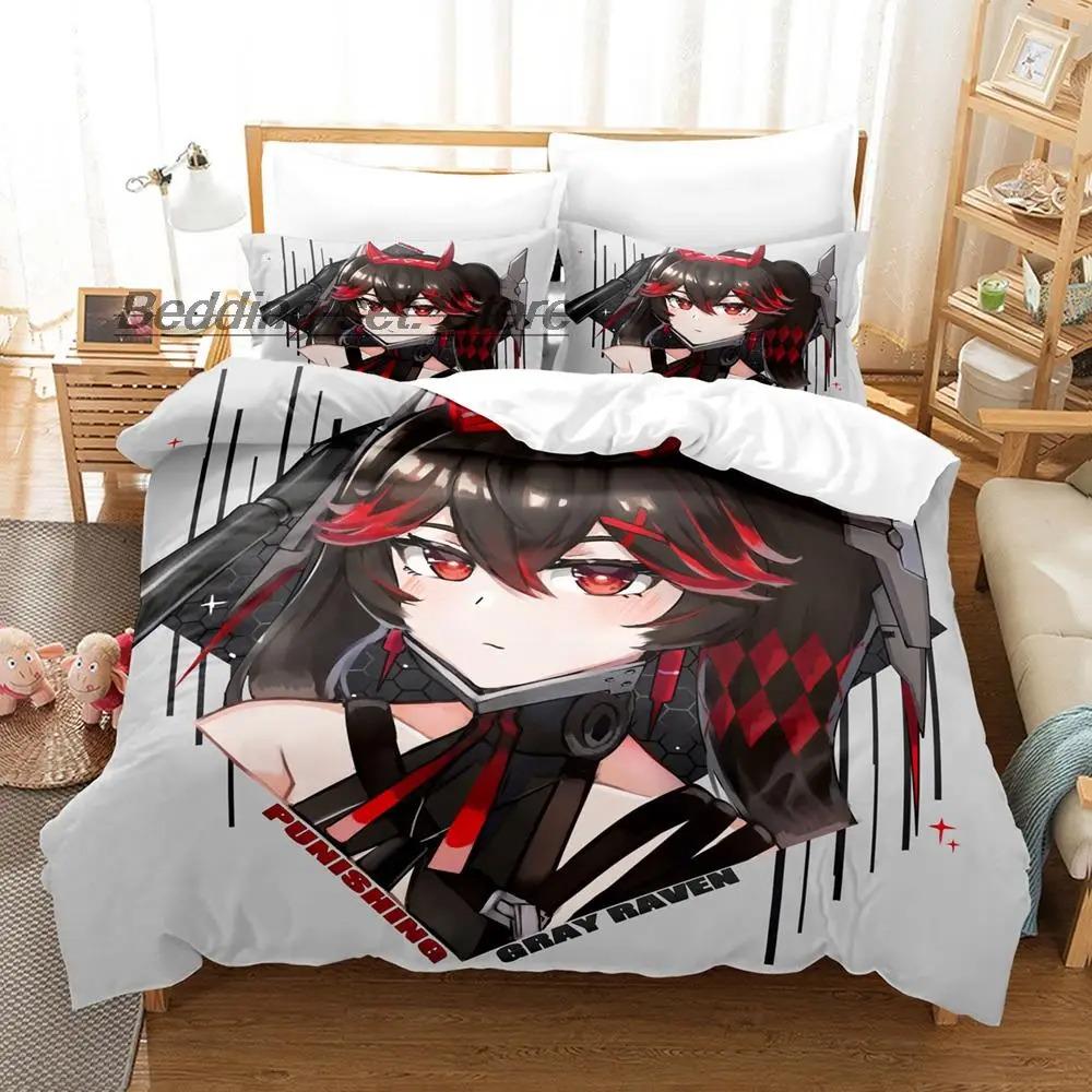 Kawaii GRAY RAVEN PUNISHING Lucia Anime Bedding Set Single Twin Full Queen King Size Duvet Cover for Adult Kid Bedroom