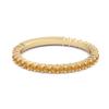 Citrine Eternity Band Ring - 925 Sterling Silver Gold Vermeil