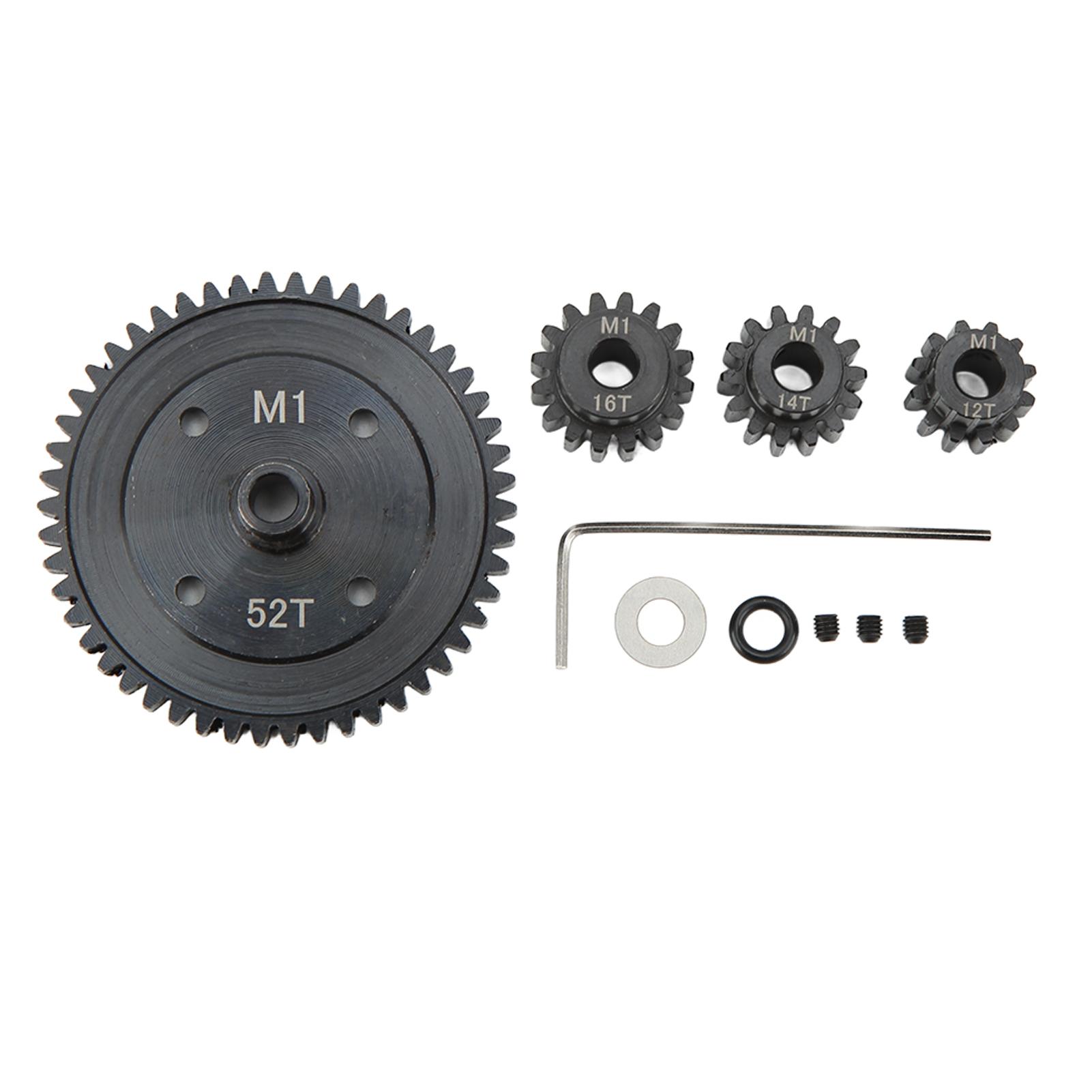 

M1 5mm 52T Spur Main Gear with 12T 14T 16T Pinion Gear for 18 17 RC Remote Control Car