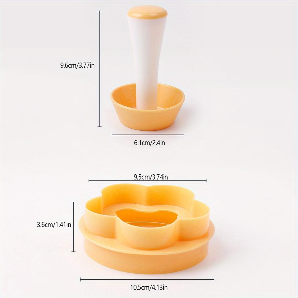 2pcs/set, Flower Shaped Pastry Cutter & Tart Tamper, Tarts & Biscuits Mold, Indoor Outdoor Baking Tool, Kitchen Supplies