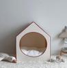 Korean Style House Shaped Pet Bed, Detachable Washable Closed Dog Cat Tent House for Small Medium Pets