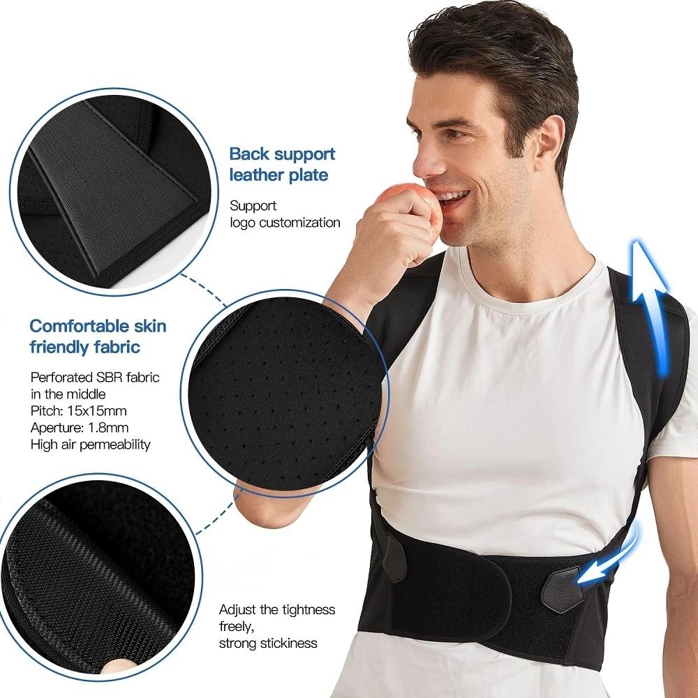 Durable And Safe Posture Back Brace Adjustable Back Support Strap To Prevent Spinal Dis Tortion And Hunchback Suitable For Men And Women
