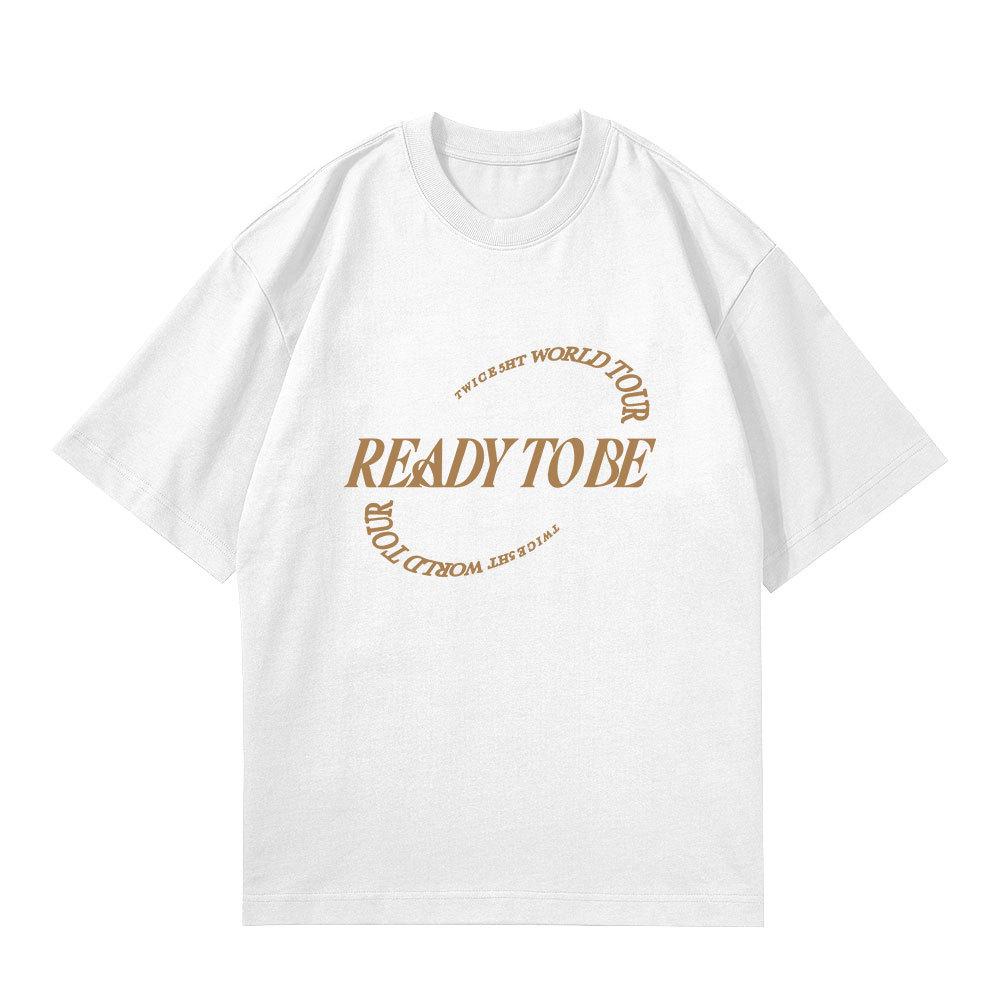 Kpop 2023 New TWICE READY TO BE Unisex/Women Harajuku T-shirt Round Neck Short Sleeve Casual Unisex Streetwear COTTON Top