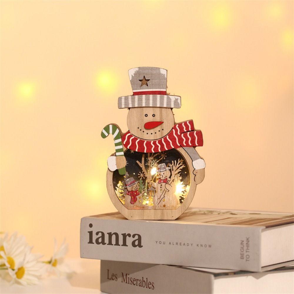 Household Santa Snowman Ornament Creative Christmas Light  Luminous Decor