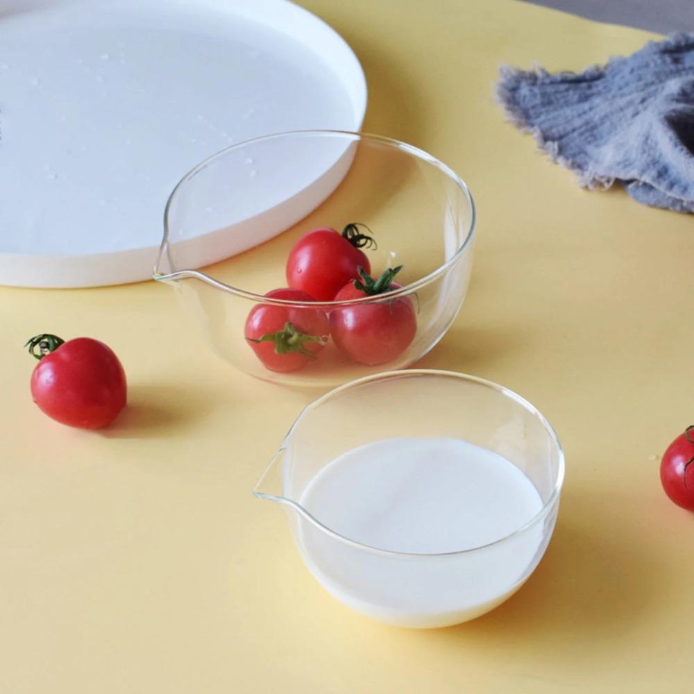 350/600ml Glass Mixing Bowl Transparent Serving Bowl Food Container Salad Bowl  Yogurt