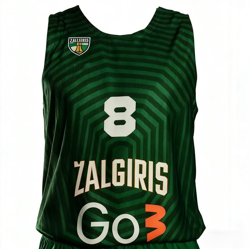 2026 Estate Nuovo Zalgiris Kaunas Pallacanestro Competizione Europea Canotta da Pallacanestro Maglia da Gioco Fan Uomo Donna Abbigliamento Sportivo Famiglia Bambini Magliette