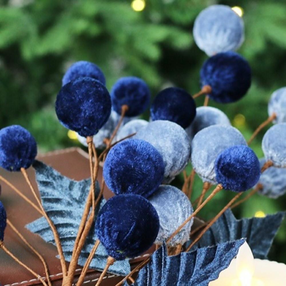 New Velvet Christmas Ball Branches DIY Multicolored Xmas Decorations Party Supplies Handmade Christmas Table Centerpieces