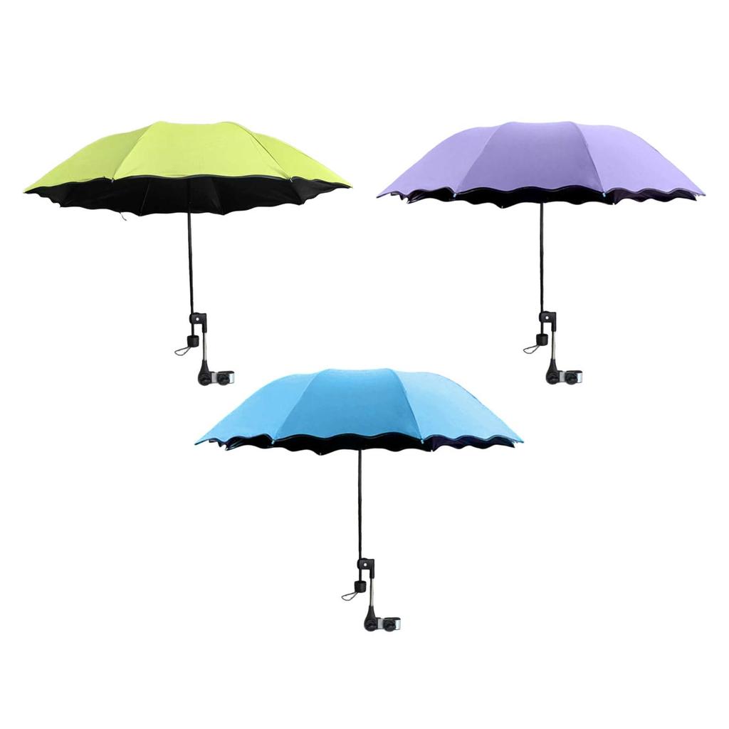 Beach Umbrella with Adjustable Clamp Portable Multipurpose Sun Protection Umbrella for Pool Beach Outdoor Backyard Balcony