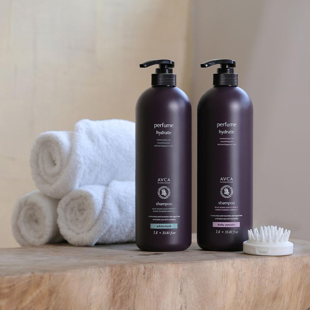 Large-size Perfume Shampoo Baby Powder Scent 1000ml 2 Bottles