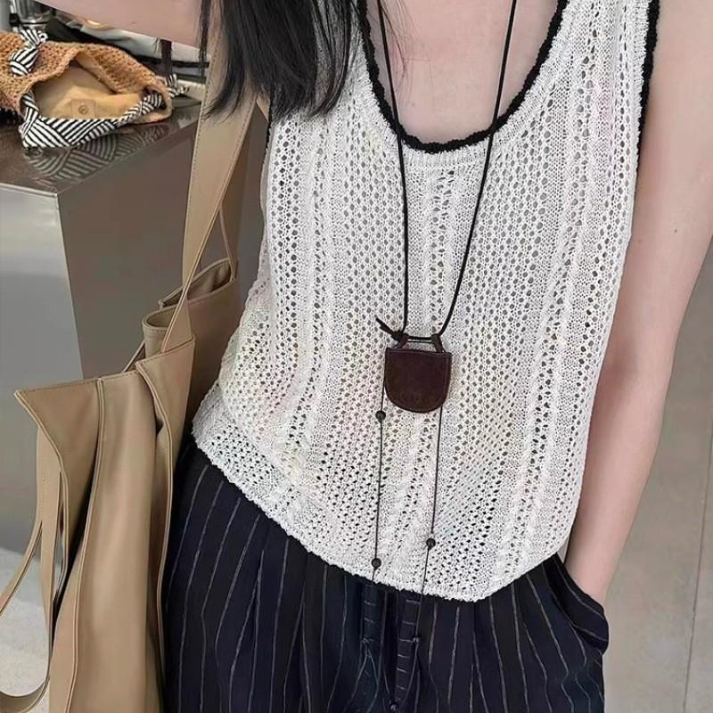 Versatile Magnetic Leather Sunglasses Clip Necklace and Sweater Chain