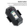 Motorcycle Warning Light Rechargeable Self-adhesive Memory Function Multi-modes Electric Scooter Signal Indicator