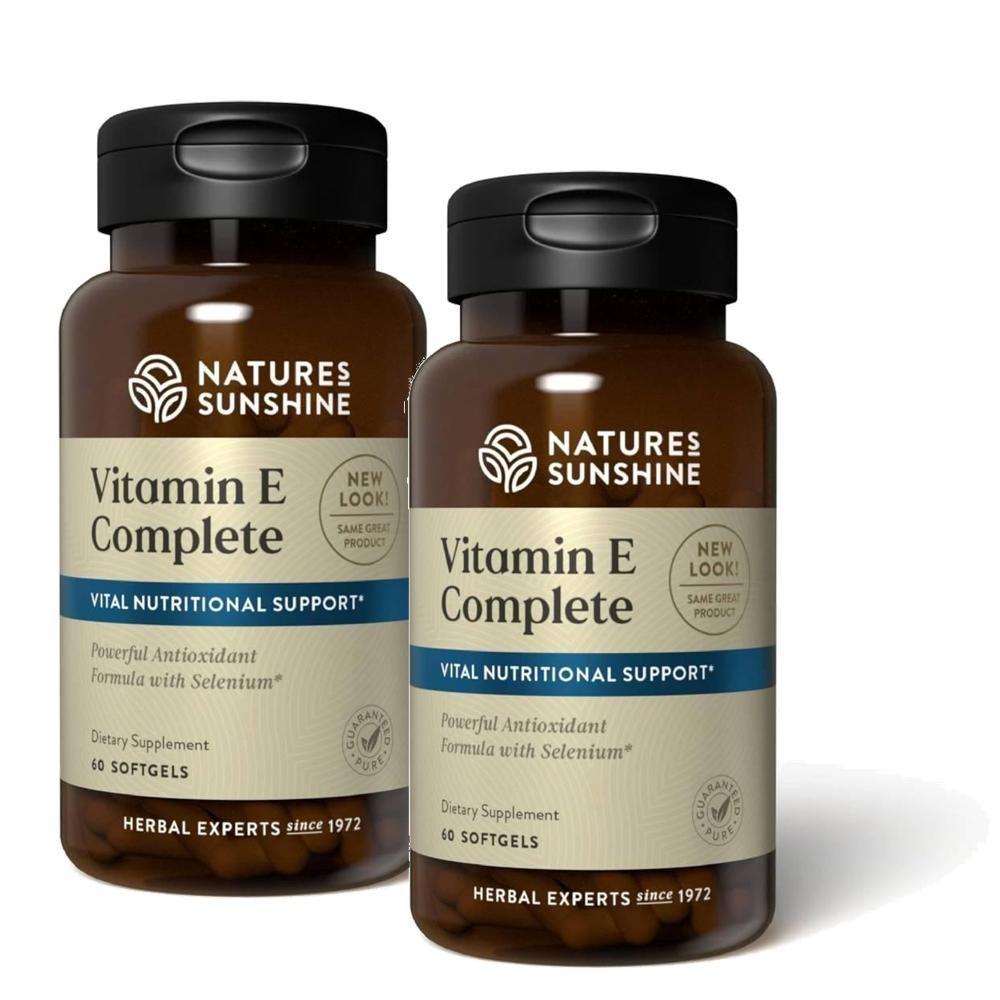 Sunshine Vitamin Complete Nature's Sunshine Vitamin E Complete with Selenium Softgels Nature's E 2 pcs 60 Tablets