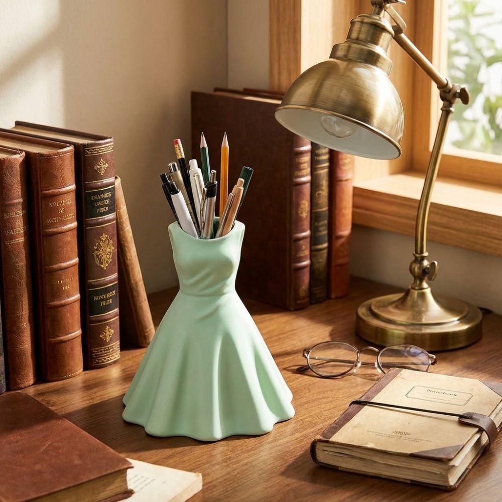 3D Printed Princess Dress shape Vase Romantic Desktop Ornament Flower Ware Coffee Table