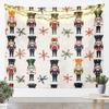 Jejeloiu Pink Christmas Tapestry Small  Kids Snowy Xmas Landscape Wall Art Winter Scene Wall Hanging Blanket Microfiber