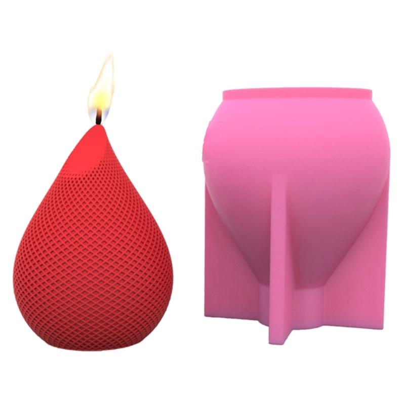 Water Drop Candle Mold for Candle Making Flower Pot Silicone Mold Aromatherapy Candles Mould for DIY Crafts Home Decor
