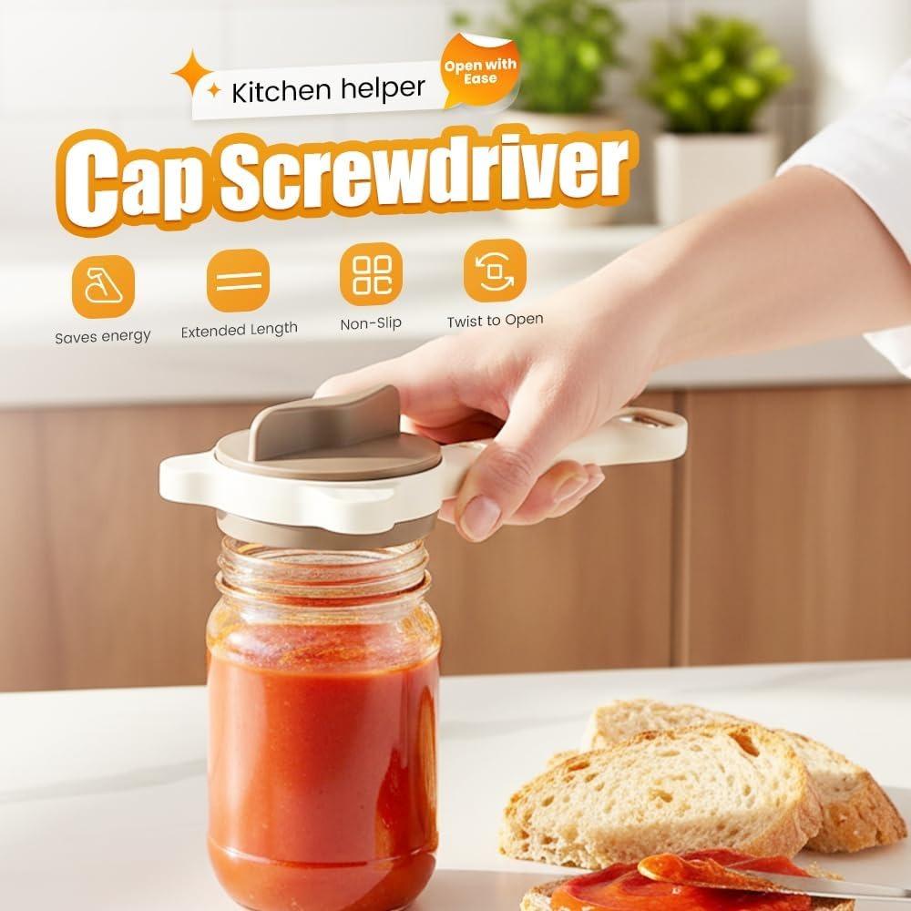 4-in-1 Can Opener, 2026 New Adjustable Stainless Steel Can and Bottle Opener, Suitable for People with Weak Hand Strength and the Elderly