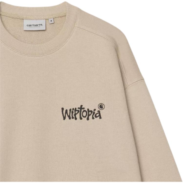 Carhartt WIP Mikina Wiptopia s grafickým potiskem na zádech Volný střih Kulatý výstřih Dlouhý rukáv Pánské mikiny I035644-G1-XX