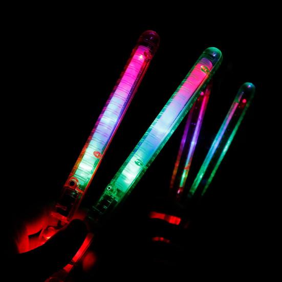 Glow Stick Glow in The Dark Lanyard 7 Modes Adjustable High Brightness Colorful Light Up Stick Flashing Toy Party Supplies