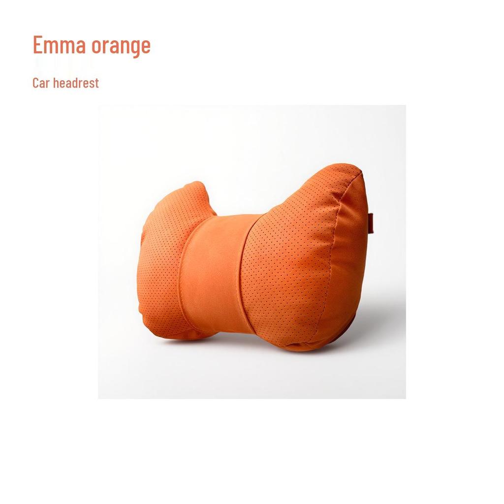 Cute S-Class Car Headrest and Lumbar Support Pillow for Comfort