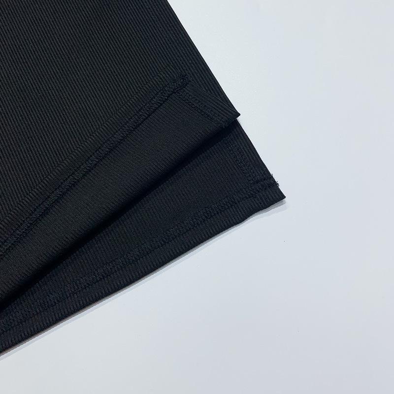 2025 Autumn Winter New Women's Knitted Stretch Set - Long Sleeve T-Shirt & High Slit Pencil Skirt Two Piece Outfit, Sexy Bodycon Office Casual Dress