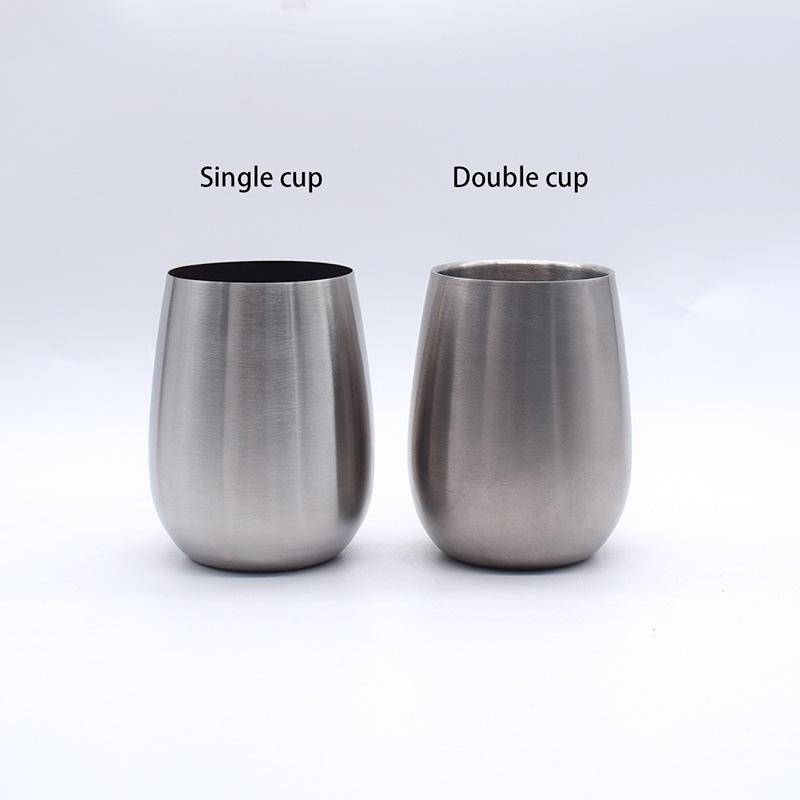 Single-layer stainless steel eggshell cup egg cup thickened red wine candle cup beverage cup coffee cup