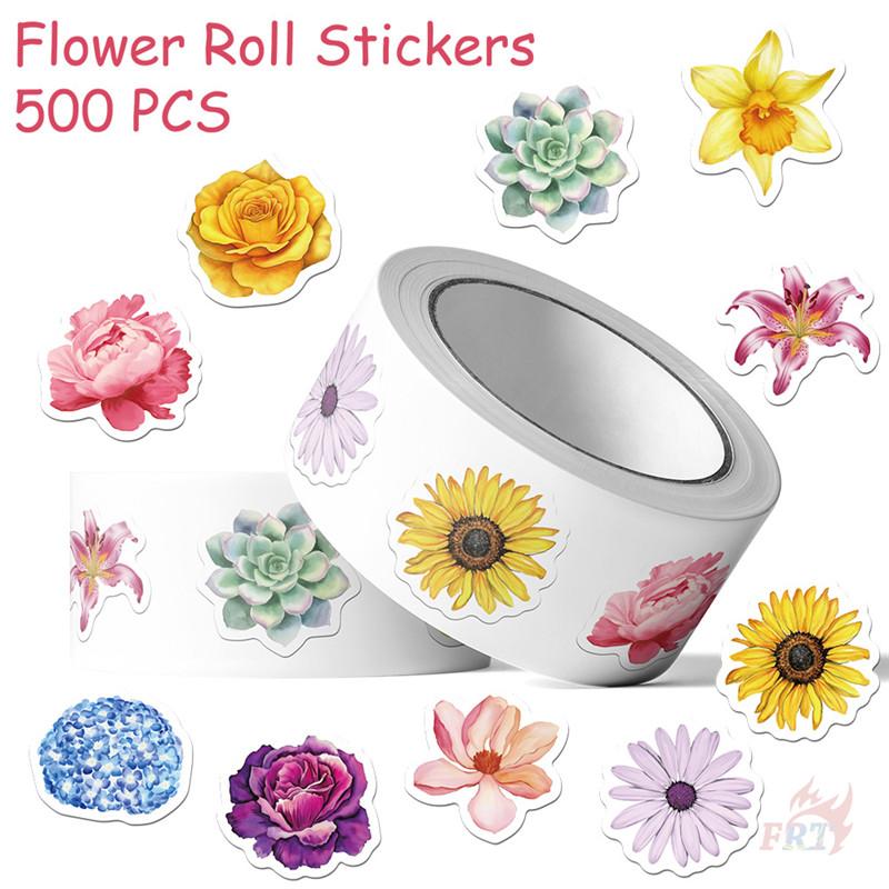 

500 шт./рулон Цветы в цвету Детские награды Наклейки - DIY Скрапбукинг Декор Альбом Запечатывание Этикетки Наклейки