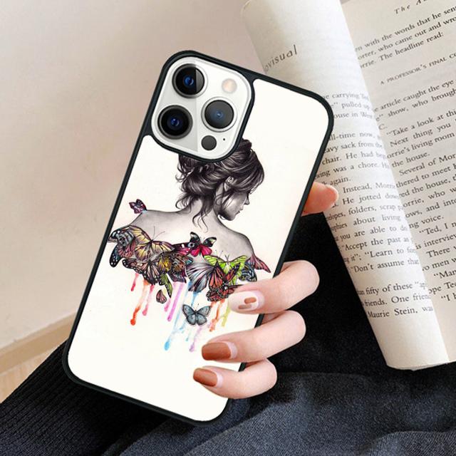 Beautiful Butterfly Nature Wildlife  Soft Phone Case Cover for iPhone 17 Air 16 15 14 13 11 12 Pro Max Plus