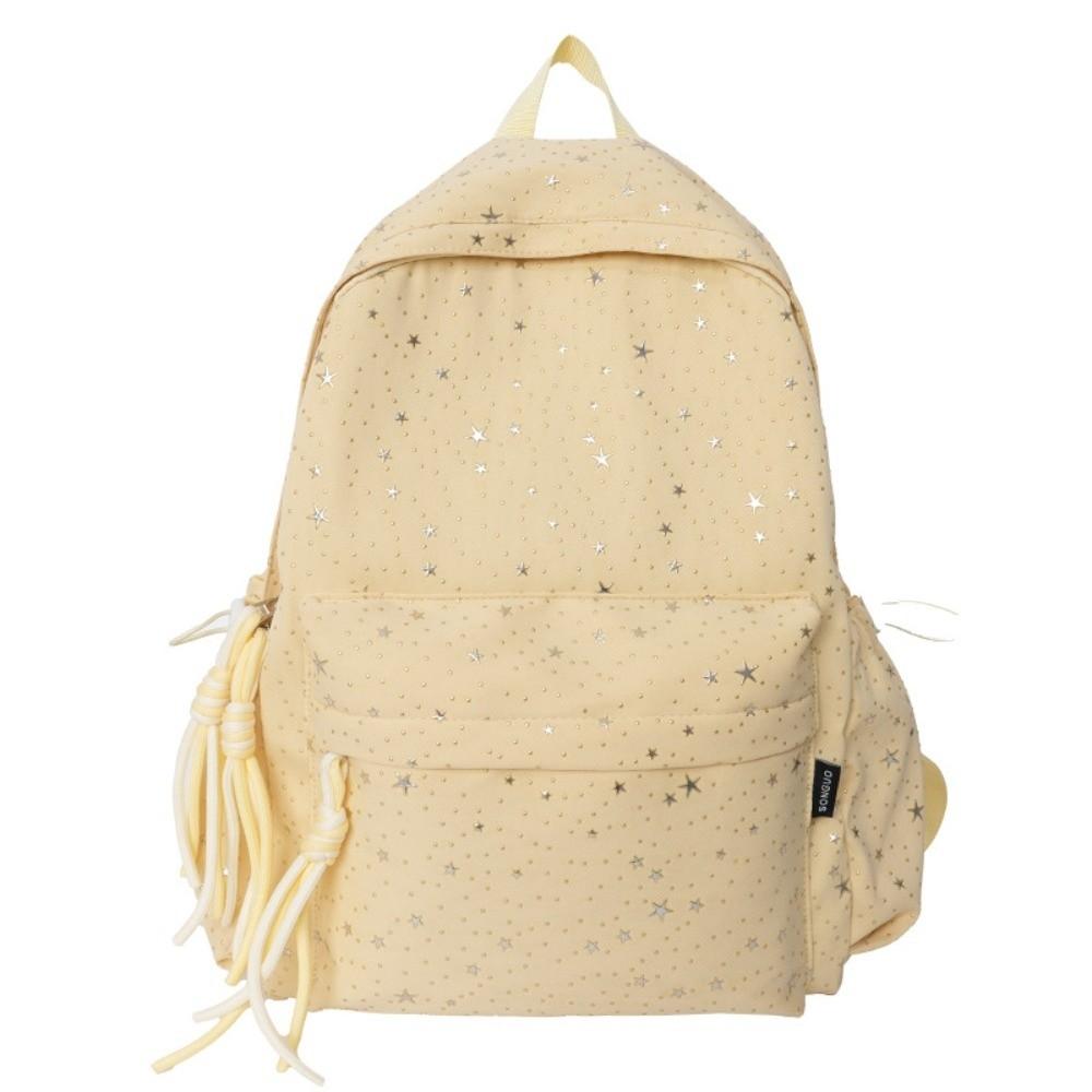 Multi-pockets Student School Bag Large Capacity Travel Rucksack Star Backpack Outdoor Activities
