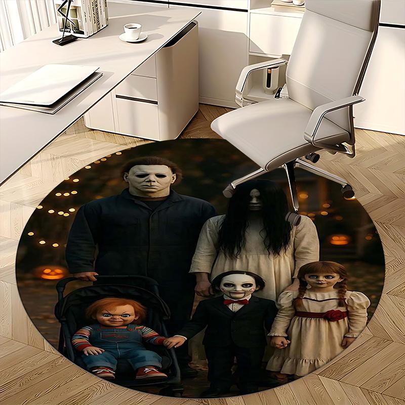 Horror Movie Characters Chair mat Round Rug Office carpet, Non slip, Suitable for Living Rooms, Bedrooms,Decor1205711a