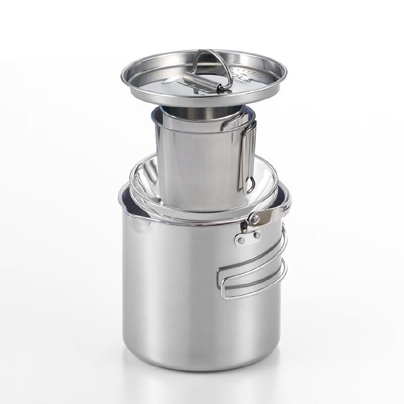 5-Piece Portable Stainless Steel Camping Cookware Set