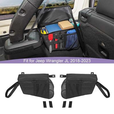 Kofferraumseitenaufbewahrungstasche Organizer Passend für Jeep Wrangler JL 2018-2023 4-Türer Version Verstauen Aufräumen Autozubehör