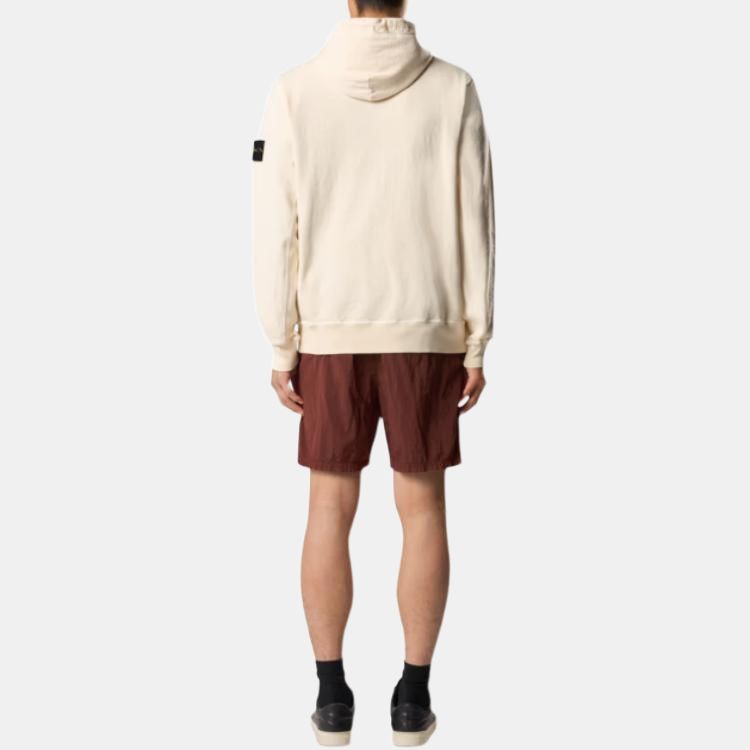 Stone Island Solid Color Hooded Zip Sweater Unisex sweater Ivory K1S156100021S0060V0193