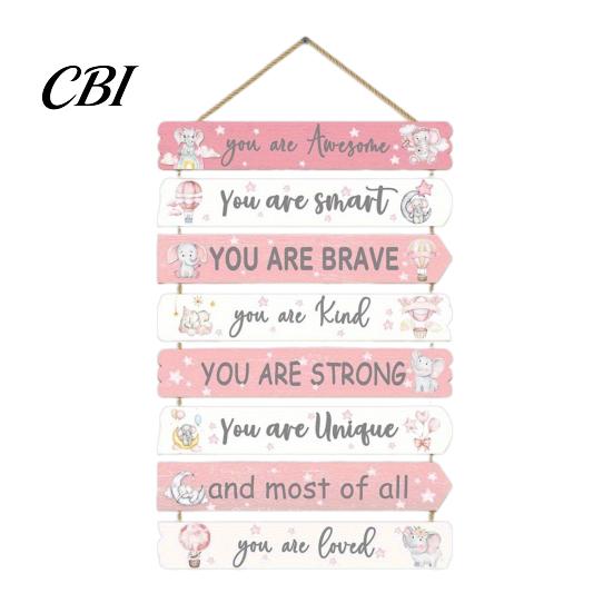 Rustic Porch Ornament Inspirational Wooden Hanging Sign, Summer Surf Kids Positive Quote Wall Plaque, Outdoor Courtyard Decor Farmhouse String