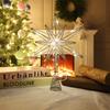 LED Lights Christmas Tree Toppers Star Glitter Christmas Ornaments  New Year