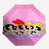 Powerpuff Girls Automatic Opening/Closing Umbrella - Portable 3-Fold Design with 8-Bone Iron Frame, Perfect Gift for Fans and Travelers01041