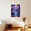 5D Moon Seascape Kit Sparkling Rhinestone Art For Adults Beginners Dream Beach Starry Sky Wall Decor DIY Craft