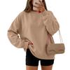 Damen Rundhals Locker Sitzender Pullover Hoodie Sweatshirt für Lässige Tägliche Kleidung