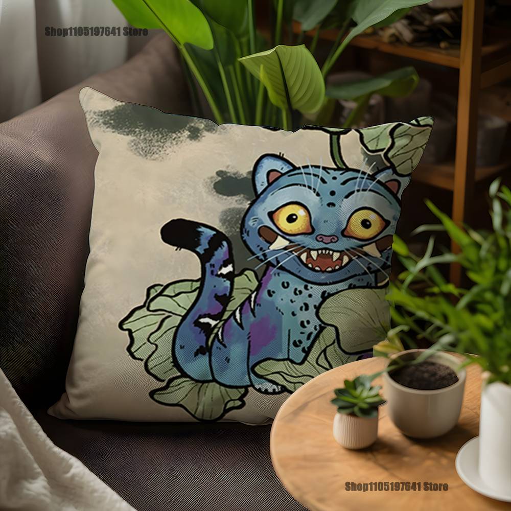 KPop Tiger Of D-Demon H-Hunters Pillow Case For Sofa Decor Car Office Room Printing Cushion Cover Decorations and Protector