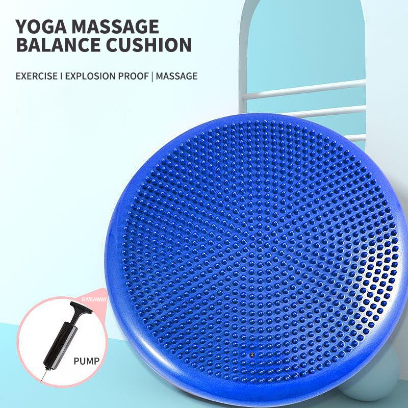 Yoga Balls Balance Pad,Yoga Massage Cushion,Rehabilitation Training,Semi-Circular Massage Ball,Ankle Trainer