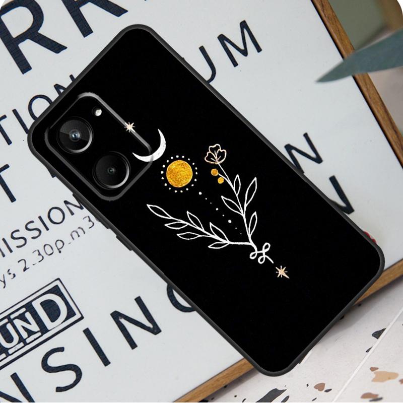 Sun Moon Flowers For Realme 12 Pro Plus 9 10 11 GT5 C51 C31 C67 C55 C53 C35 C33 C30 C21Y C25s GT Neo 6 Case
