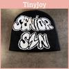 Fashion Knitted Hat With Letter Embroidery Design For Teens Fall Seasons Waer